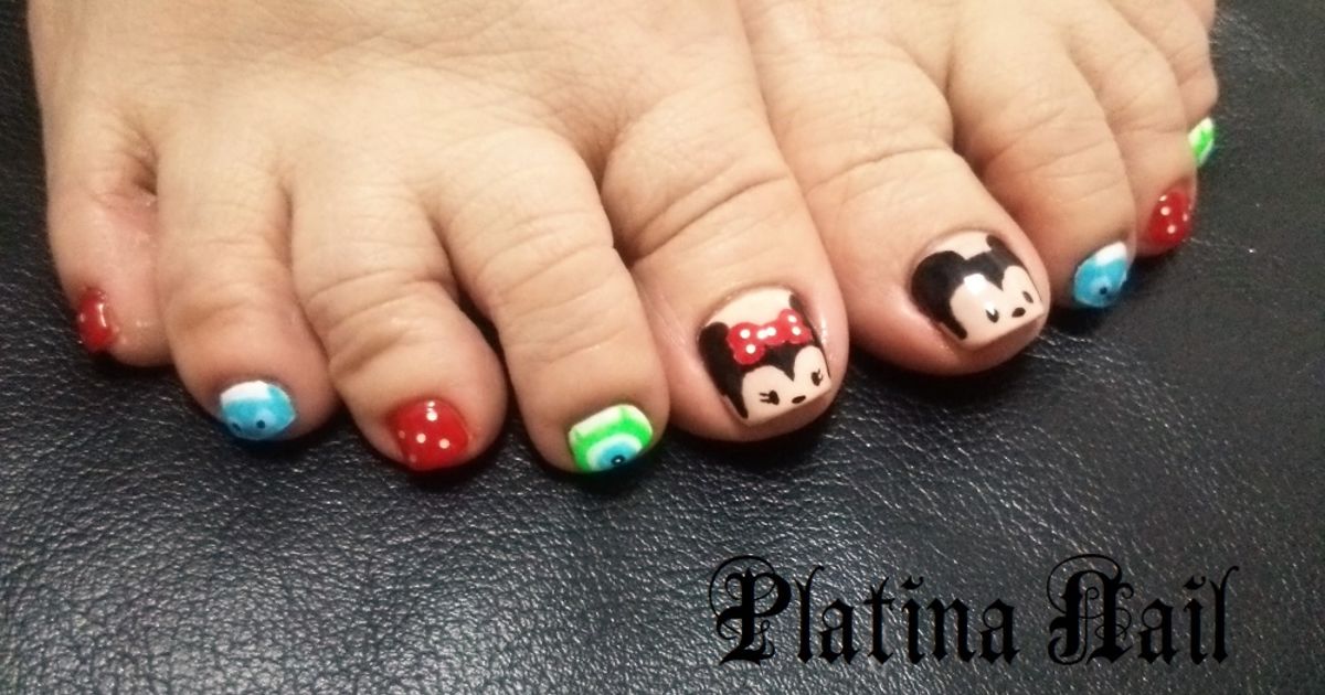 矢川 西国立 ディズニーなフットネイル