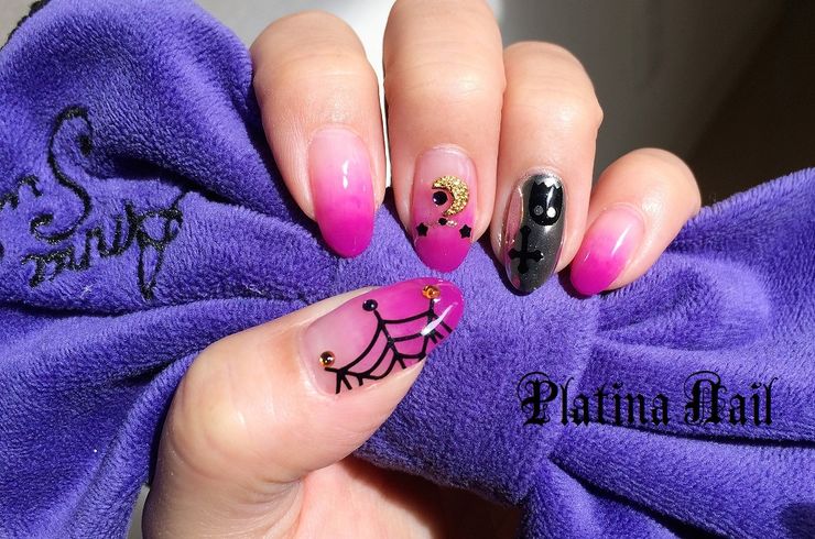 府中 国立 個室ネイルサロン ハロウィーン ミラーネイル